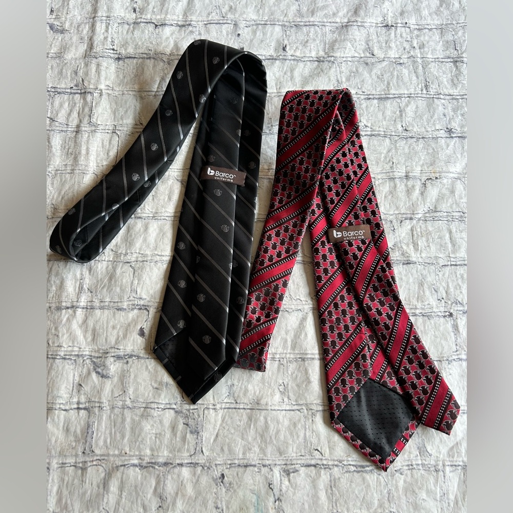 BARCO UNIFORMS RETRO (2) PATTERN MANAGER COLLECTION WEAR WENDY’S MENS NECKTIES - Picture 2 of 11